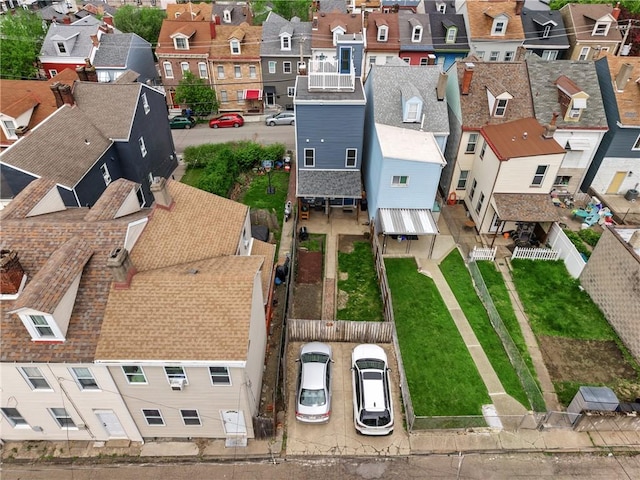 aerial perspective of suburban area