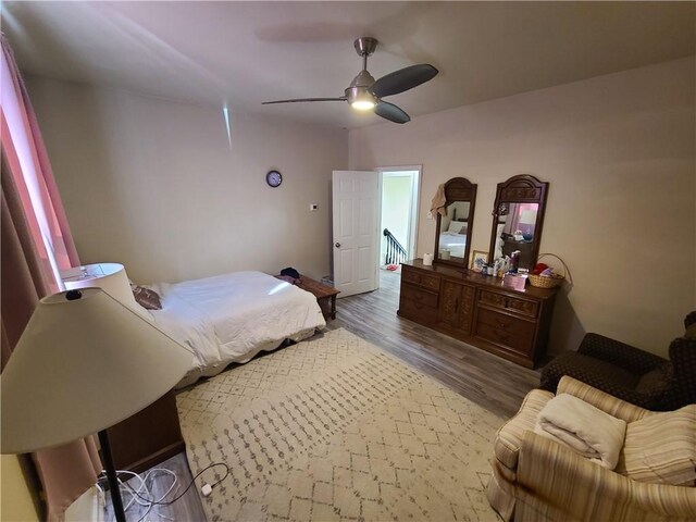 743 Taylor Ave, Avalon, PA 15202 - bedroom with wood finished floors and ceiling fan