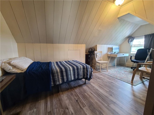 743 Taylor Ave, Avalon, PA 15202 - bedroom featuring wood finished floors and vaulted ceiling
