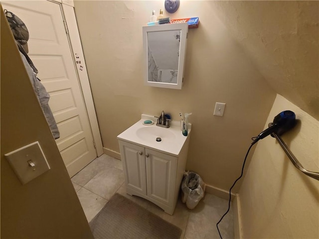 743 Taylor Ave, Avalon, PA 15202 - bathroom with vanity and tile patterned flooring