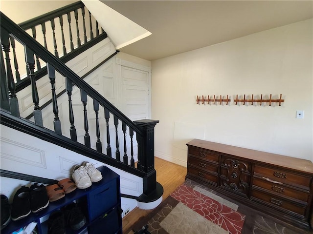 743 Taylor Ave, Avalon, PA 15202 - staircase featuring wood finished floors and baseboards