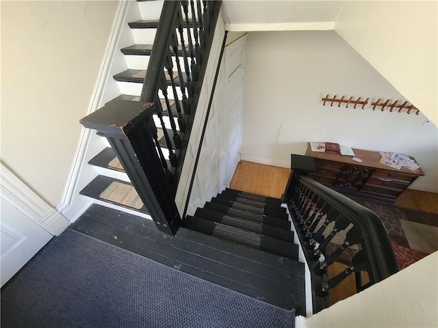 743 Taylor Ave, Avalon, PA 15202 - stairway with wood finished floors and baseboards