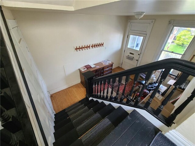 743 Taylor Ave, Avalon, PA 15202 - stairway with wood finished floors and baseboards