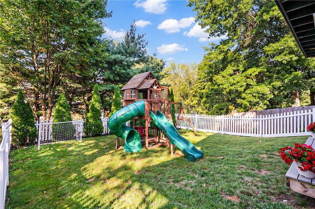 view of jungle gym