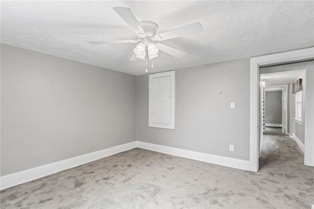 247 Pringle St, Banksville/Westwood, PA 15106 - empty room with carpet, a textured ceiling, baseboards, and ceiling fan