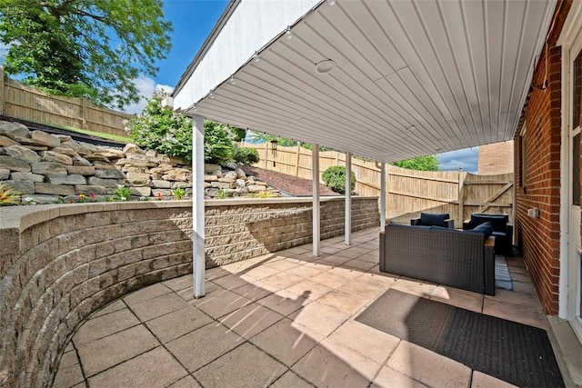 665 Dunster St, Brookline, PA 15226 - view of patio / terrace with an outdoor living space and a fenced backyard