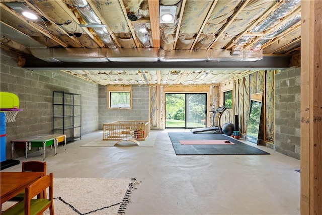 205 Seegar Rd, Upper St Clair, PA 15241 - below grade area featuring concrete block wall