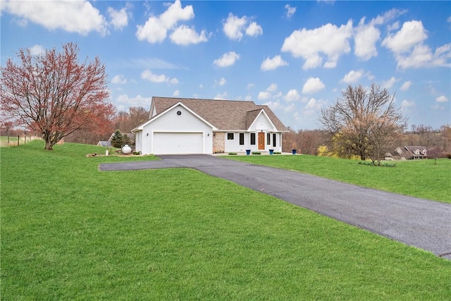 844 Old Millcreek Rd, Hookstown, PA 15050 - view of front of house with asphalt driveway, a front yard, and an attached garage