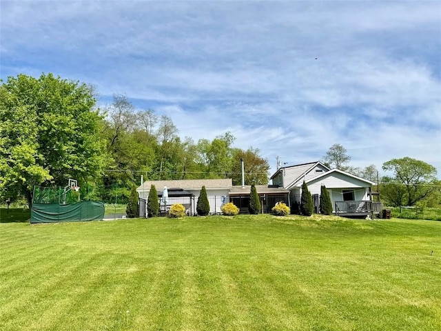 view of grassy yard