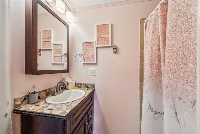 716 Stauffer Ave, Scottdale, PA 15683 - full bathroom with vanity and a shower with curtain