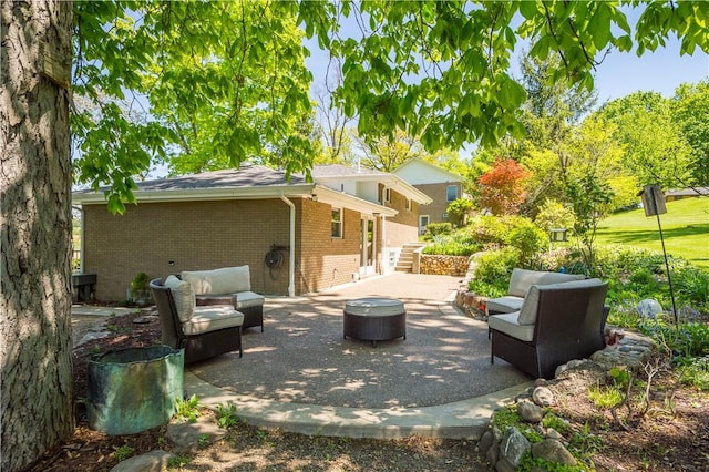 view of patio / terrace with an outdoor hangout area