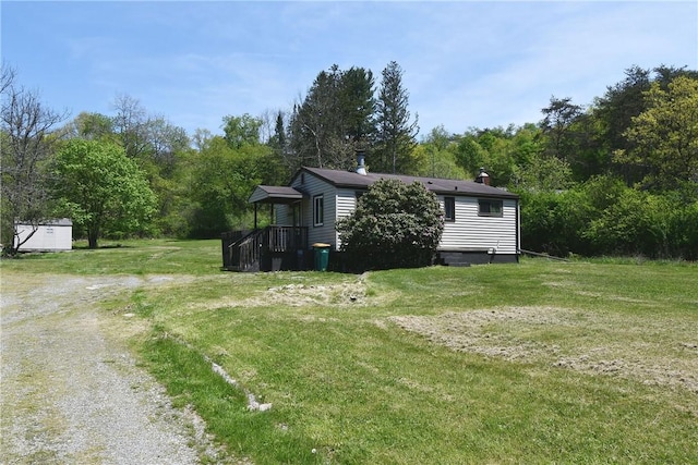 2608 Big Sewickley Creek Rd, Franklin Park, PA 15143 - view of green lawn featuring a view of trees and driveway