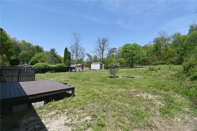 2608 Big Sewickley Creek Rd, Franklin Park, PA 15143 - view of grassy yard featuring a deck