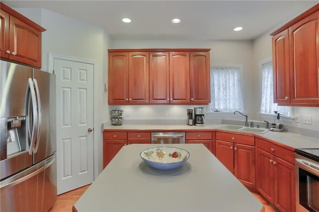 441 Settlers Village Cir, Cranberry Twp, PA 16066 - kitchen with appliances with stainless steel finishes, light countertops, recessed lighting, and light wood finished floors