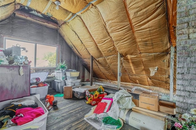 view of attic