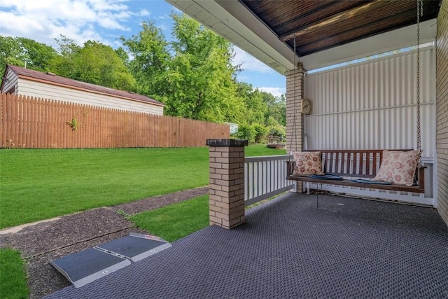 view of patio featuring covered porch