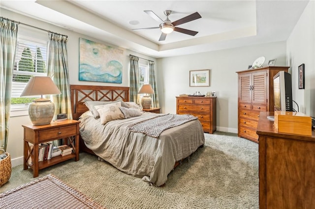 238 Berkeley Way, Monroeville, PA 15146 - bedroom with a tray ceiling, carpet, and multiple windows