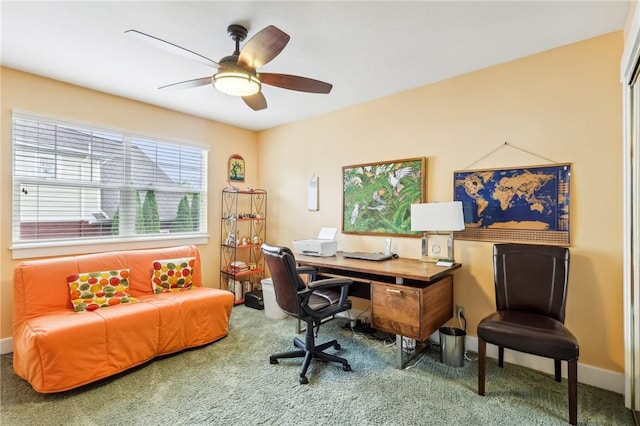 238 Berkeley Way, Monroeville, PA 15146 - carpeted office featuring a ceiling fan and baseboards