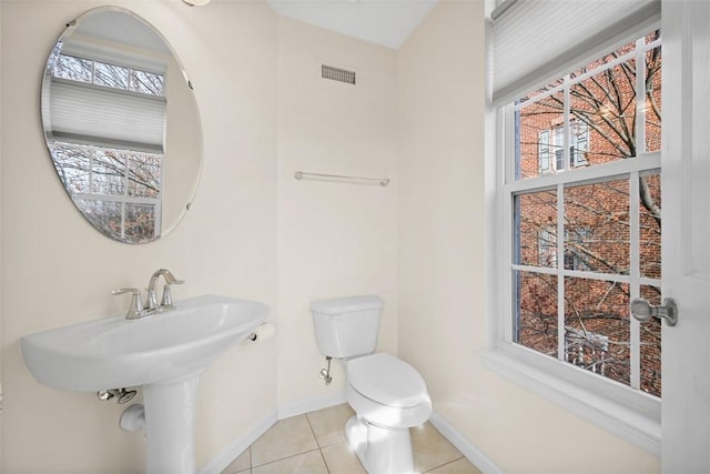 3009 Village Run, Pine Twp Nal, PA 15090 - bathroom with plenty of natural light, tile patterned floors, baseboards, and toilet