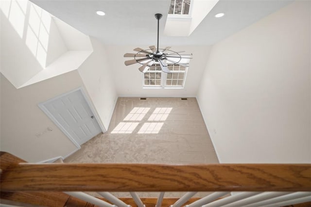 3009 Village Run, Pine Twp Nal, PA 15090 - foyer featuring recessed lighting, a ceiling fan, and light colored carpet