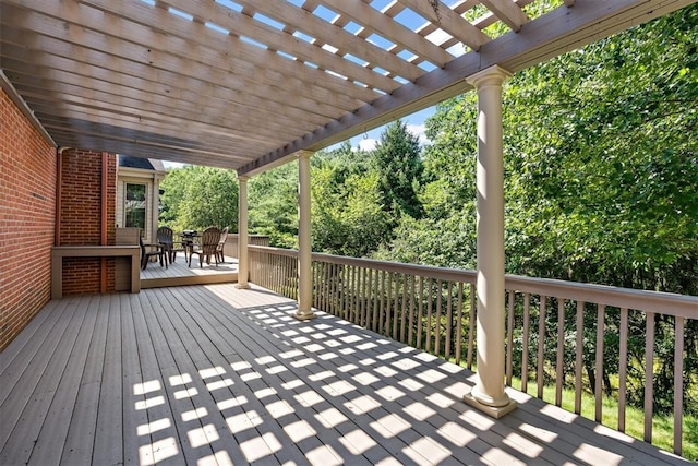 305 Woodstream Dr, Ohara, PA 15238 - wooden deck with a pergola