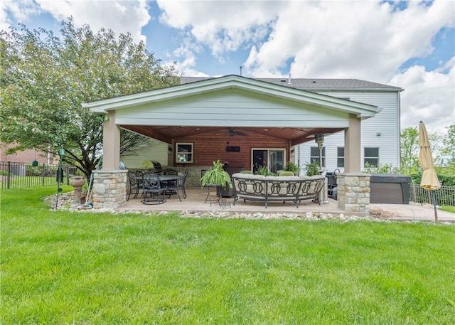 432 Independence Blvd, South Strabane, PA 15301 - rear view of property with a patio area and ceiling fan