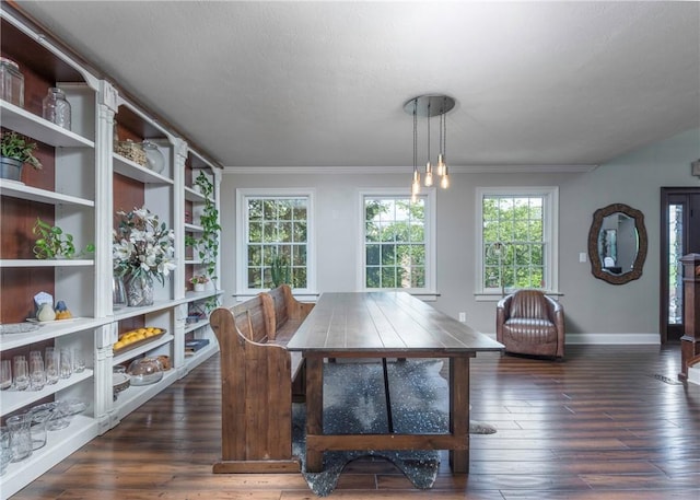 432 Independence Blvd, South Strabane, PA 15301 - dining area featuring ornamental molding, hardwood / wood-style floors, baseboards, and plenty of natural light