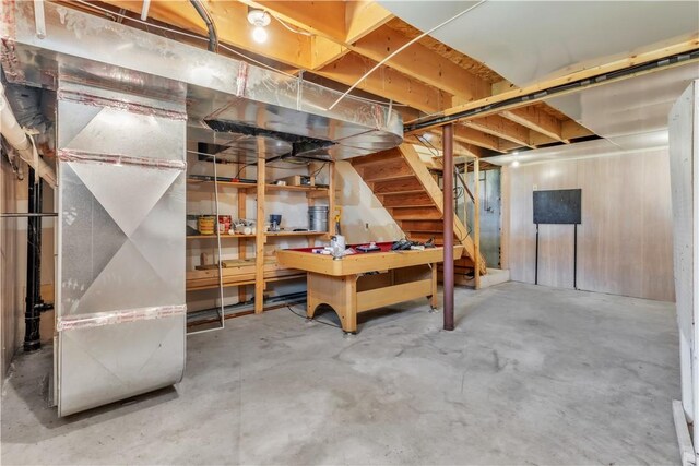 1636 Brodhead Rd, Moon/Crescent Twp, PA 15108 - unfinished basement featuring stairs