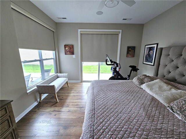 129 Bay Ct, Chartiers, PA 15301 - bedroom featuring access to exterior, hardwood / wood-style floors, and baseboards
