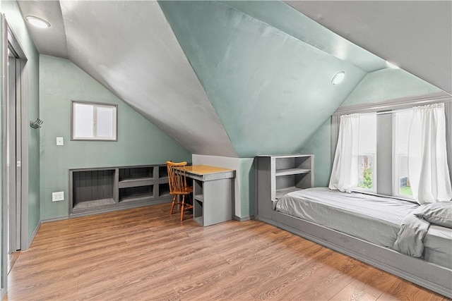 106 Haldane St, Crafton, PA 15205 - bedroom with vaulted ceiling, wood finished floors, multiple windows, and baseboards