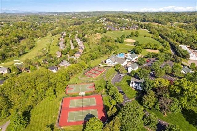 aerial perspective of suburban area