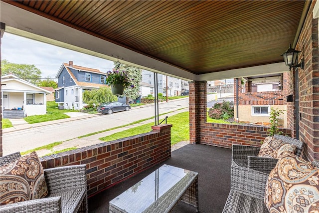 57 Laurel Ave, City Of Washington, PA 15301 - view of patio with covered porch and a residential view