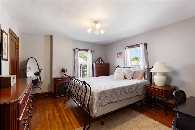 57 Laurel Ave, City Of Washington, PA 15301 - bedroom featuring multiple windows, dark wood-type flooring, and baseboards