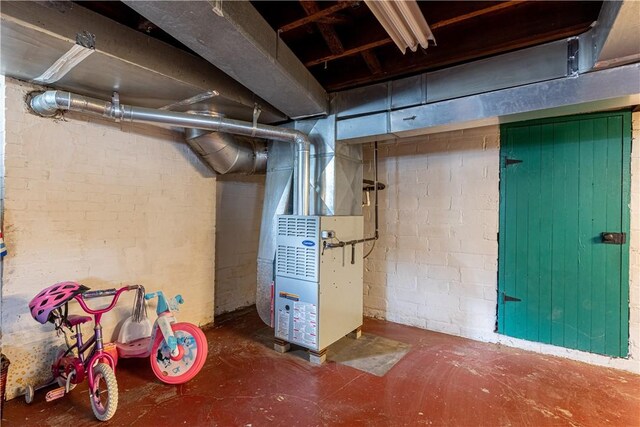 57 Laurel Ave, City Of Washington, PA 15301 - unfinished below grade area featuring heating unit