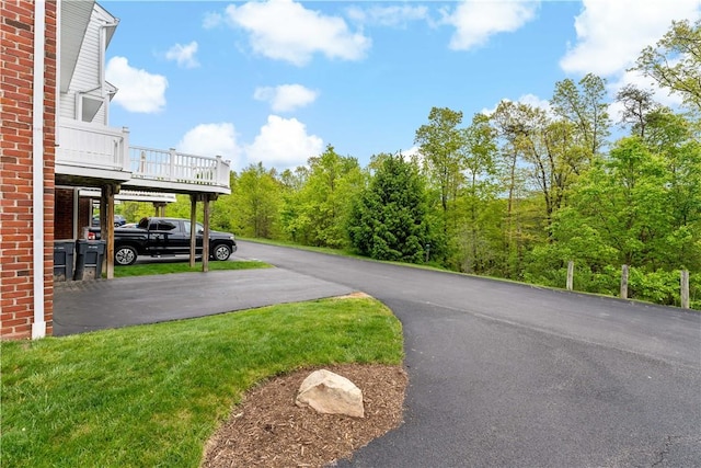 view of asphalt road