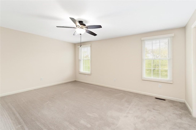 391 Marshall Heights Dr, Marshall, PA 15090 - unfurnished room with ceiling fan, plenty of natural light, and light colored carpet