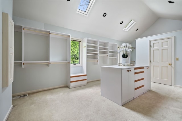 1 Way Hollow Rd, Edgeworth, PA 15143 - spacious closet with a skylight, light colored carpet, and lofted ceiling