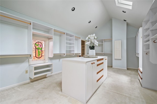 1 Way Hollow Rd, Edgeworth, PA 15143 - spacious closet with a skylight, light colored carpet, and lofted ceiling