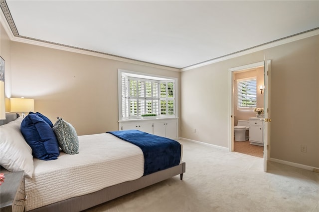 1 Way Hollow Rd, Edgeworth, PA 15143 - bedroom featuring crown molding, light colored carpet, multiple windows, and baseboards