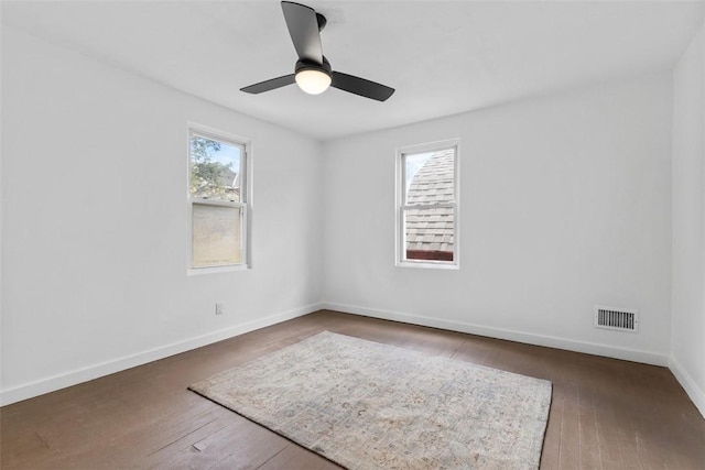 432 Iberia St, Mt Washington, PA 15211 - unfurnished room featuring dark wood-style floors, baseboards, and ceiling fan