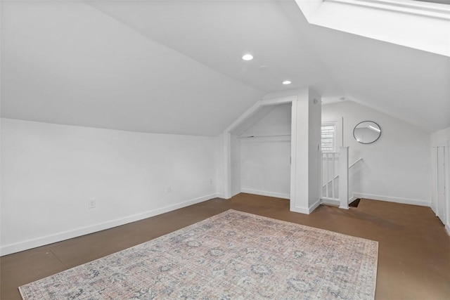 432 Iberia St, Mt Washington, PA 15211 - bonus room with vaulted ceiling, a skylight, baseboards, and recessed lighting
