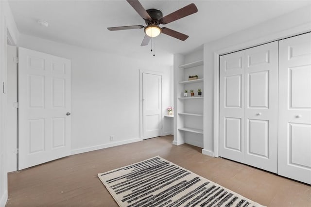 432 Iberia St, Mt Washington, PA 15211 - unfurnished bedroom with baseboards, a closet, and ceiling fan