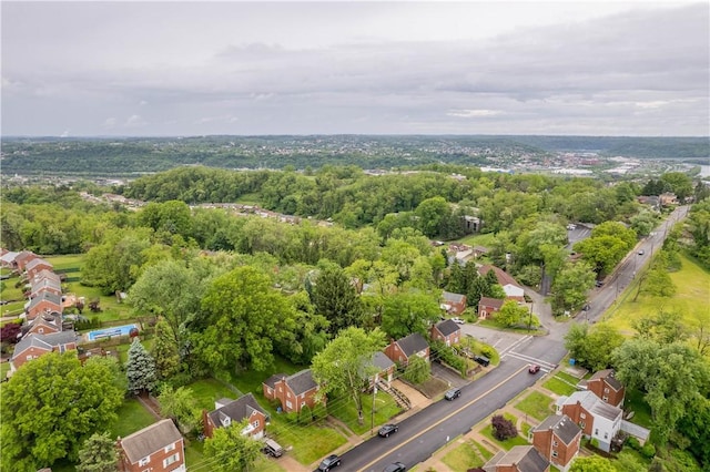 aerial perspective of suburban area