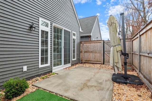 view of patio with fence