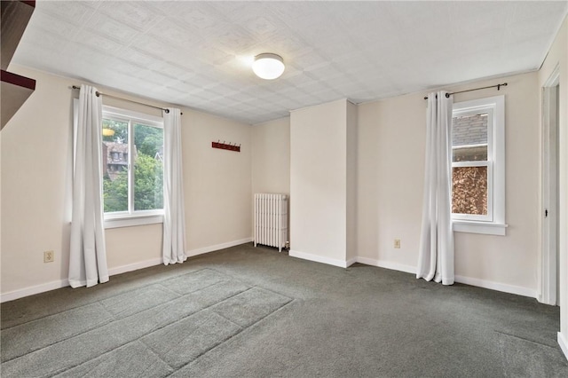 6640 Wilkins Ave, Squirrel Hill, PA 15217 - spare room featuring radiator heating unit and carpet flooring