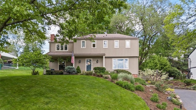 1805 Taper Dr, Upper St Clair, PA 15241 - view of front of house featuring a chimney