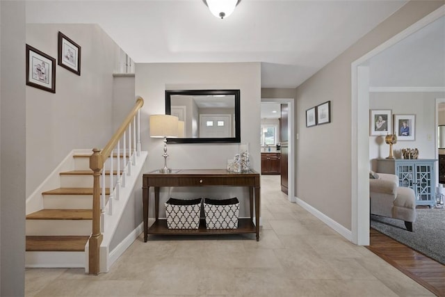1805 Taper Dr, Upper St Clair, PA 15241 - corridor with stairs and baseboards