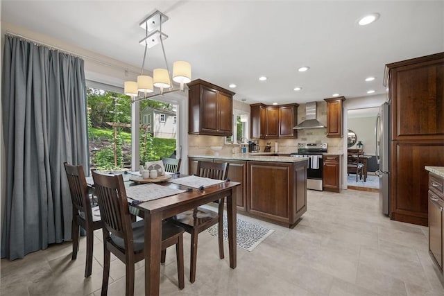 1805 Taper Dr, Upper St Clair, PA 15241 - dining space featuring recessed lighting and light tile patterned flooring