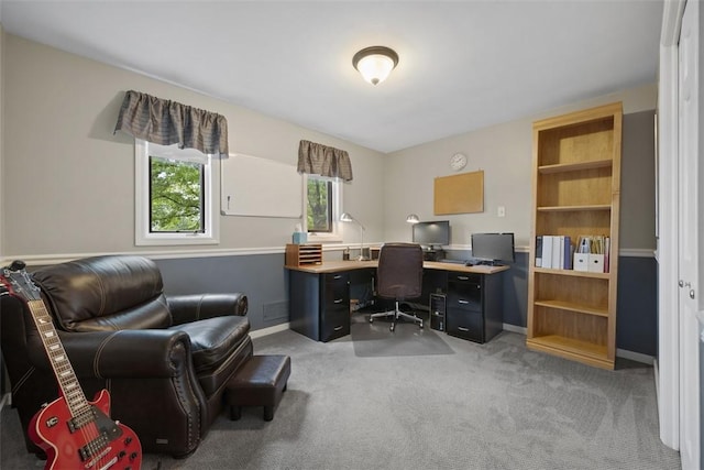 1805 Taper Dr, Upper St Clair, PA 15241 - home office with light carpet and baseboards