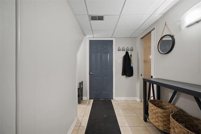 1805 Taper Dr, Upper St Clair, PA 15241 - entrance foyer with light tile patterned floors, a drop ceiling, and baseboards